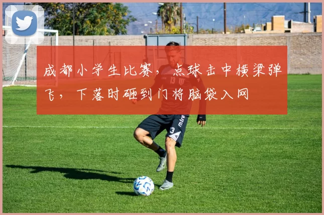 成都小学生比赛，点球击中横梁弹飞，下落时砸到门将脑袋入网